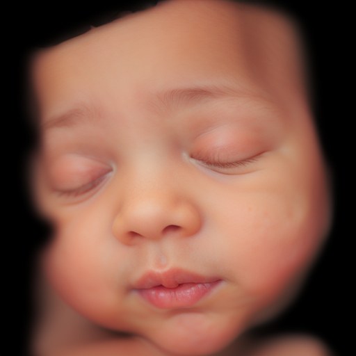 Rostro del bebé mejorado con inteligencia artificial